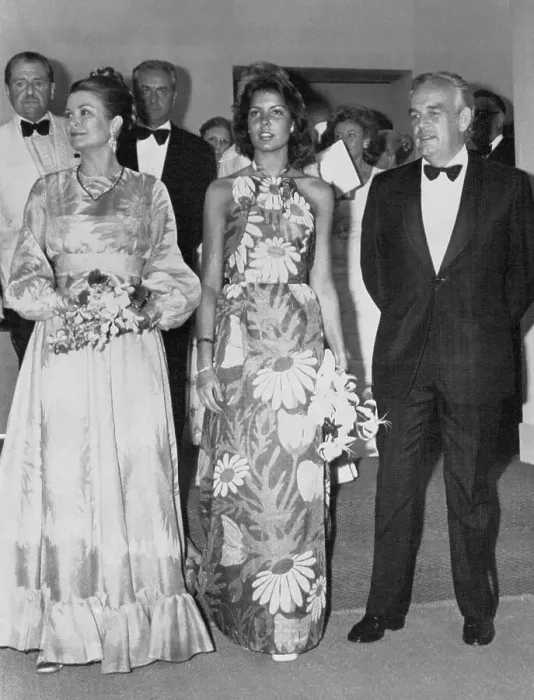 Framed Print : Princess Caroline with Parents Framed Print : Princess Caroline with Parents