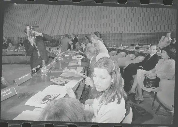 Framed Print : Princess Caroline at UNESCO Meeting Framed Print : Princess Caroline at UNESCO Meeting