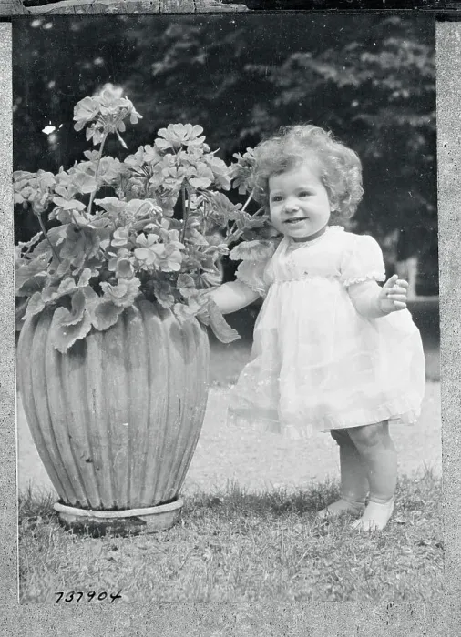 Framed Print : Princess Christina Posing Near Flowers Framed Print : Princess Christina Posing Near Flowers