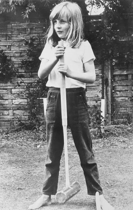 Framed Print : Princess Diana Posing with Croquet Mallet Framed Print : Princess Diana Posing with Croquet Mallet