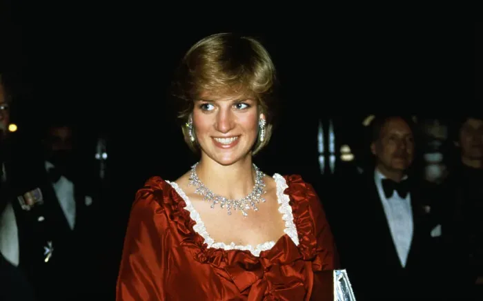 Framed Print : Princess Diana Smiling While Arriving at Center Framed Print : Princess Diana Smiling While Arriving at Center