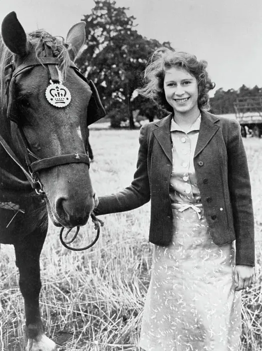 Framed Print : Princess Elizabeth with Horse Framed Print : Princess Elizabeth with Horse