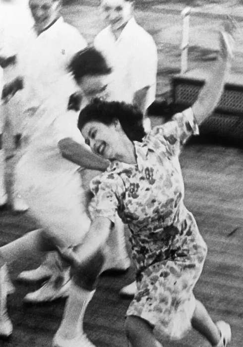 Framed Print : Princess Elizabeth Playing Tag on Ship Framed Print : Princess Elizabeth Playing Tag on Ship