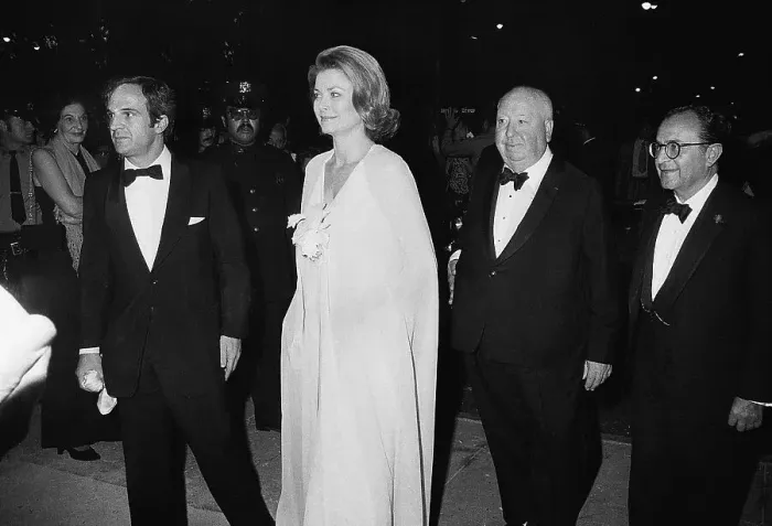 Framed Print : Princess Grace and Alfred Hitchcock at Benefit Framed Print : Princess Grace and Alfred Hitchcock at Benefit