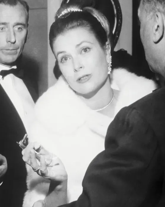 Framed Print : Princess Grace Arriving at Event Framed Print : Princess Grace Arriving at Event