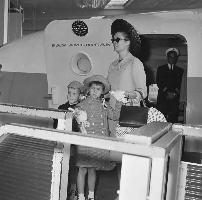 Framed Print : Princess Grace with Her Children Albert and Caroline