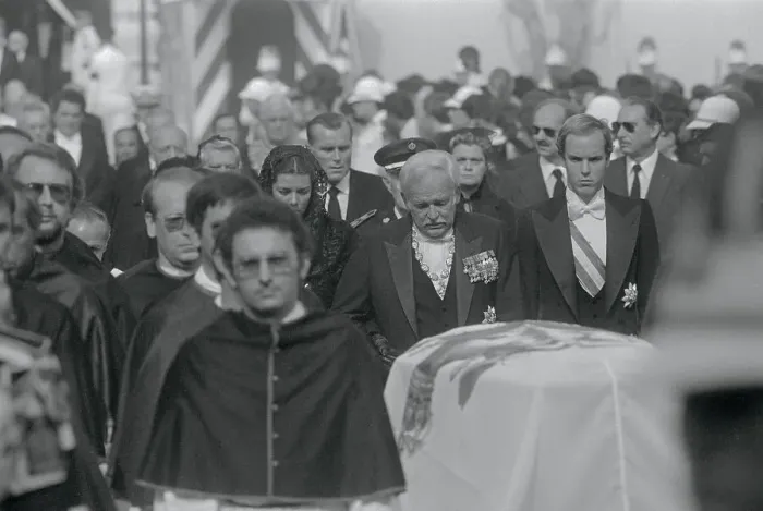 Framed Print : Princess Grace Family Attending Her Funeral Framed Print : Princess Grace Family Attending Her Funeral