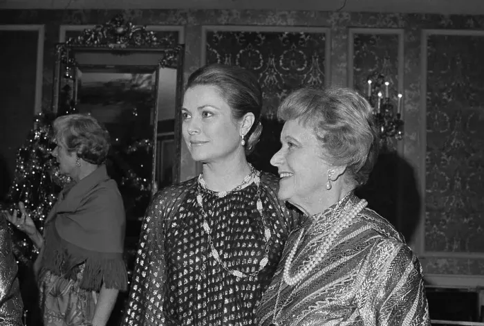 Framed Print : Princess Grace With Her Mother At Party Framed Print : Princess Grace With Her Mother At Party