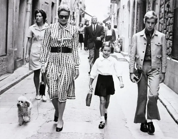 Framed Print : Princess Grace Taking Children to School Framed Print : Princess Grace Taking Children to School