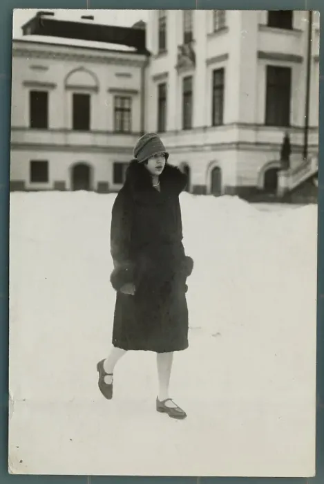 Framed Print : Princess Ingrid Taking Winter Walk Framed Print : Princess Ingrid Taking Winter Walk