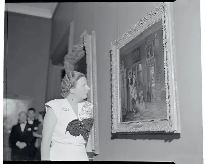 Framed Print : Princess Juliana Gazing at Painting Framed Print : Princess Juliana Gazing at Painting