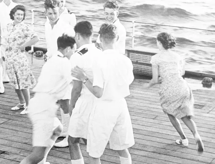 Framed Print : Princess Margaret Rose Playing Tag with Sailors