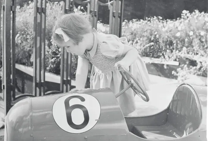 Framed Print : Princess Marijke Admiring Her Toy Car Framed Print : Princess Marijke Admiring Her Toy Car