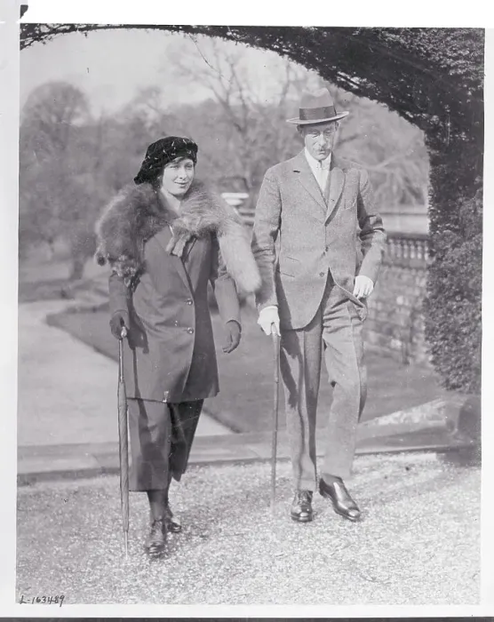 Framed Print : Princess Mary and Husband Walking in Park Framed Print : Princess Mary and Husband Walking in Park