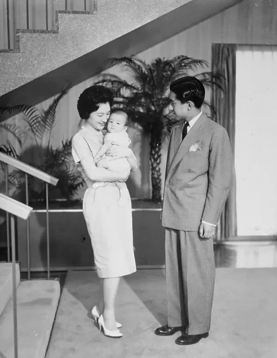 Framed Print : Princess Michiko Holding Her Son