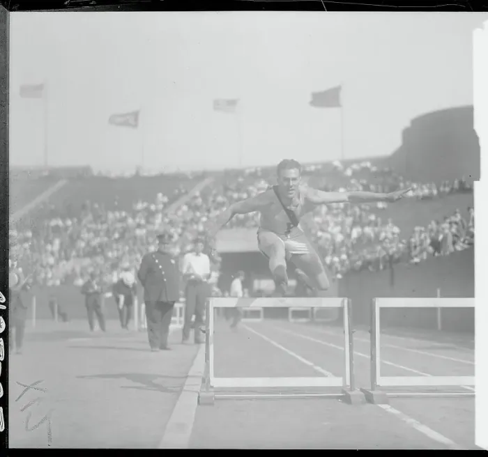 Framed Print : Princeton Athlete Jumping Hurdles Framed Print : Princeton Athlete Jumping Hurdles