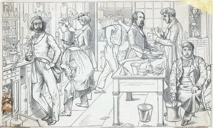 Framed Print : Print of Baron Justus von Liebig's Chemistry Laboratory Framed Print : Print of Baron Justus von Liebig's Chemistry Laboratory