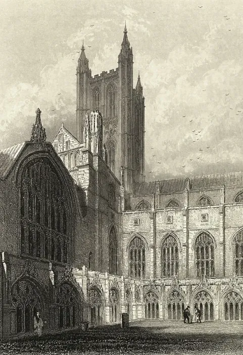 Framed Print : Print of Canterbury Cathedral Framed Print : Print of Canterbury Cathedral