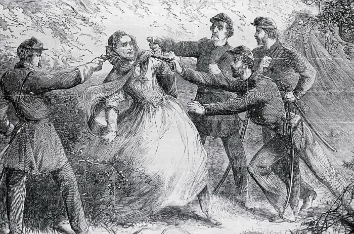 Framed Print : Print of the Capture of Jefferson Davis