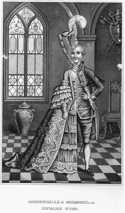 Framed Print : Print of Charles Genevieve Louis Auguste Timothee d'Eon de Beaumont in Women's and Men's Clothing Framed Print : Print of Charles Genevieve Louis Auguste Timothee d'Eon de Beaumont in Women's and Men's Clothing