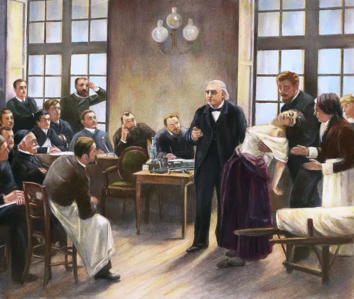 Framed Print : Print After A Clinical Lesson at the Salpetreire by Pierre Andre Brouillet Framed Print : Print After A Clinical Lesson at the Salpetreire by Pierre Andre Brouillet