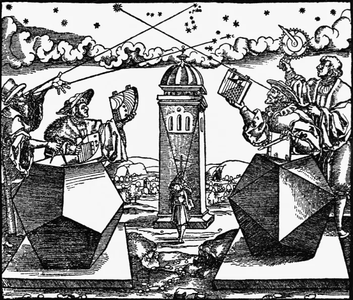 Framed Print : Print Depicting Scholars Using Astronomical and Surveying Instruments Framed Print : Print Depicting Scholars Using Astronomical and Surveying Instruments