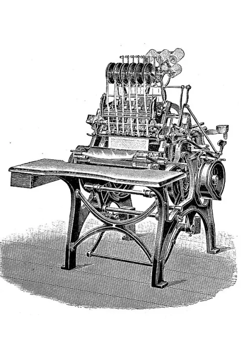 Framed Print : Printers, Patented thread book sewing machine by Maschinenfabrik Gebrueder Brehmer, Leipzig, Germany, digitally restored reproduction of an original from the 19th century Framed Print : Printers, Patented thread book sewing machine by Maschinenfabrik Gebrueder Brehmer, Leipzig, Germany, digitally restored reproduction of an original from the 19th century