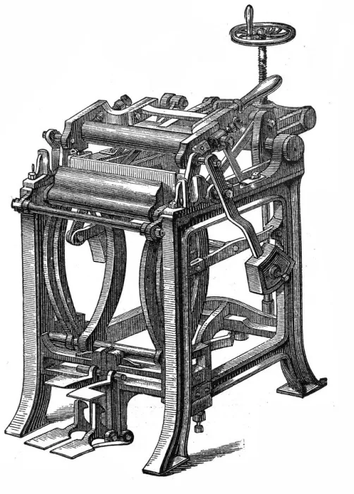 Framed Print : Printing industry, Pressing machine