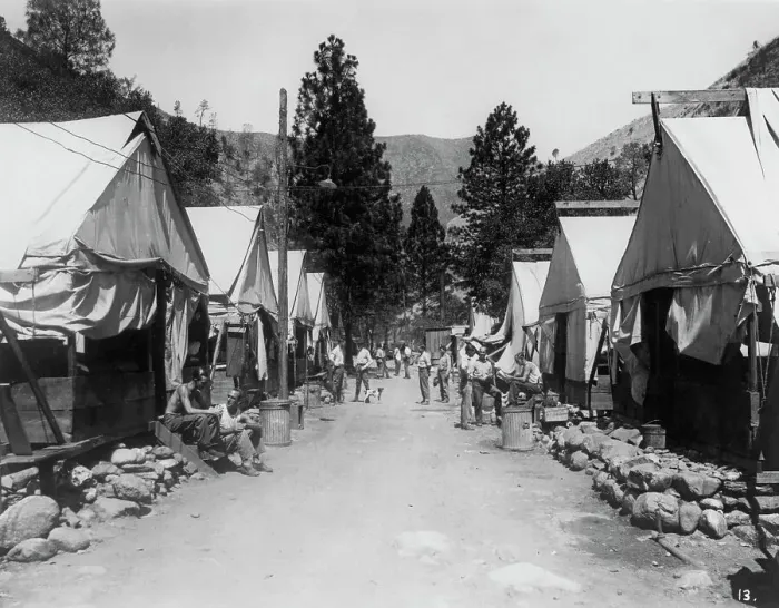 Framed Print : Prison Road Camp, Yosemite Valley Framed Print : Prison Road Camp, Yosemite Valley