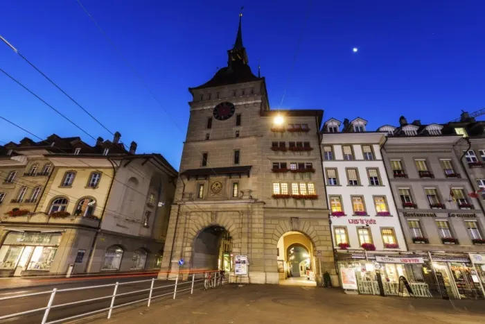 Framed Print : Prisoner Tower in Bern at night Framed Print : Prisoner Tower in Bern at night