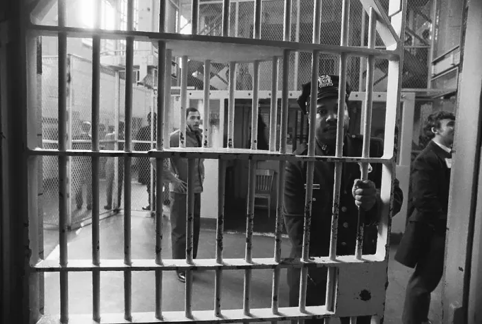 Framed Print : Prisoners in Cell Blocks at Rikers Island Framed Print : Prisoners in Cell Blocks at Rikers Island