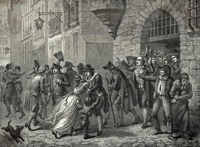 Framed Print : Prisoners Liberated From The Bastille Framed Print : Prisoners Liberated From The Bastille