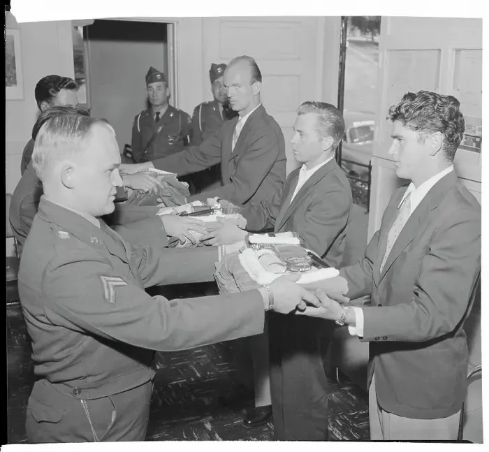 Framed Print : Prisoners Receiving Their Prison Clothing Framed Print : Prisoners Receiving Their Prison Clothing