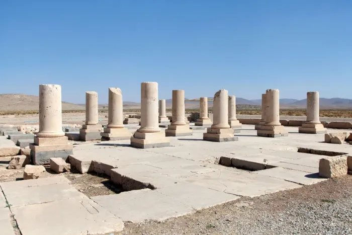 Framed Print : Private Palace ruins at Pasargad archaeological site, Iran