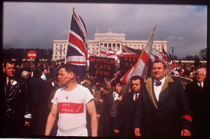 Framed Print : Pro British Protestant Unionists Protesting Framed Print : Pro British Protestant Unionists Protesting
