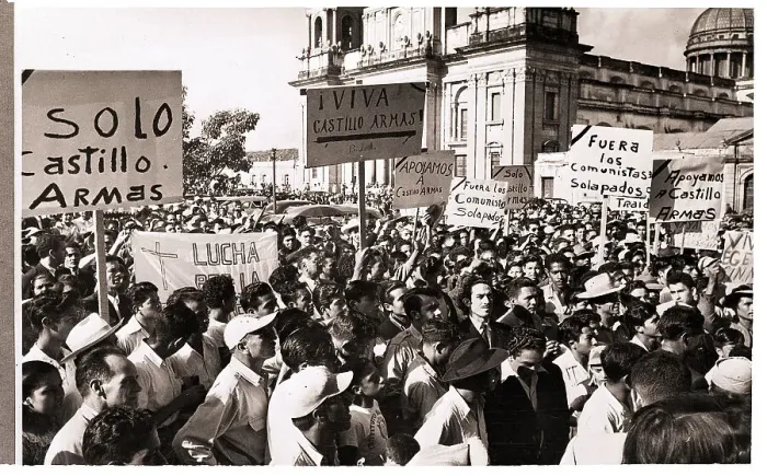 Framed Print : Pro-Castillo Armas Crowds Demonstrate Framed Print : Pro-Castillo Armas Crowds Demonstrate