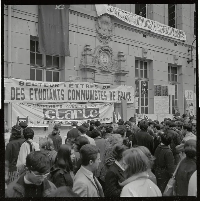 Framed Print : Pro-Communist Banners Hung By Students Framed Print : Pro-Communist Banners Hung By Students