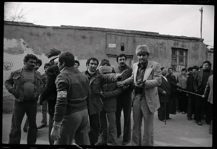 Framed Print : Pro-Khomeini Militia Take a Prisoner in for Questioning Framed Print : Pro-Khomeini Militia Take a Prisoner in for Questioning