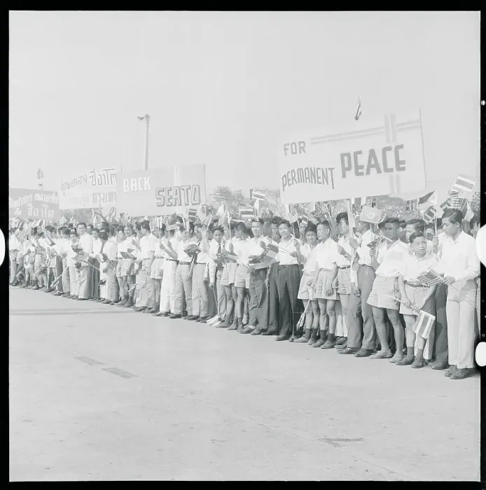 Framed Print : Pro SEATO Demonstrators Holding Signs Framed Print : Pro SEATO Demonstrators Holding Signs