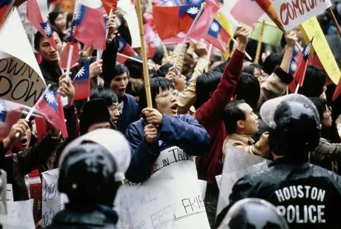 Framed Print : Pro-Taiwan Protest, Houston Framed Print : Pro-Taiwan Protest, Houston