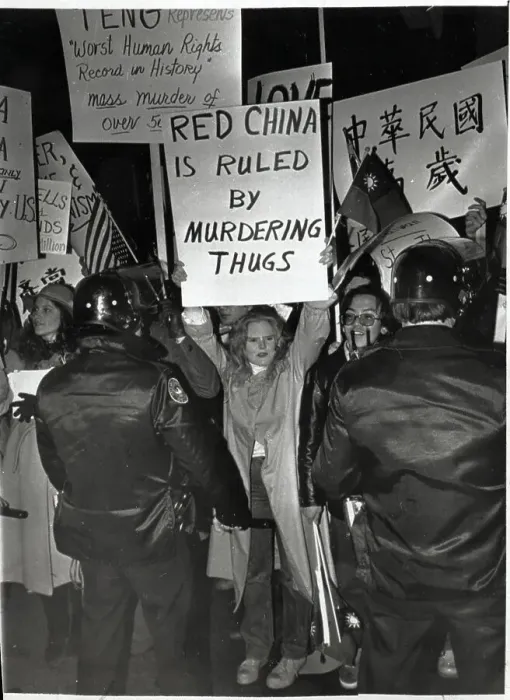 Framed Print : Pro-Taiwan Protesters In Atlanta Framed Print : Pro-Taiwan Protesters In Atlanta