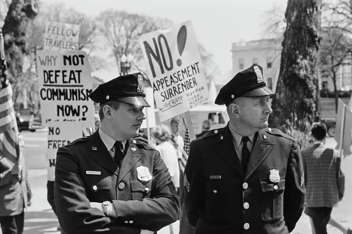 Framed Print : Pro-Vietnam War Rally
