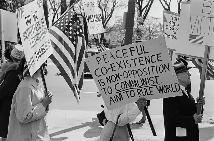 Framed Print : Pro-Vietnam War Rally