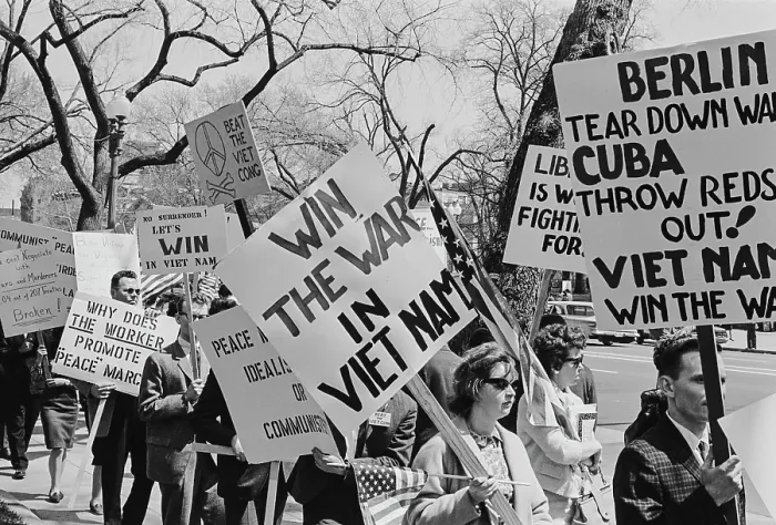 Framed Print : Pro-Vietnam War Rally