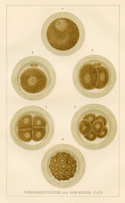 Framed Print : Process of the rabbit egg anatomy engraving 1857 Framed Print : Process of the rabbit egg anatomy engraving 1857