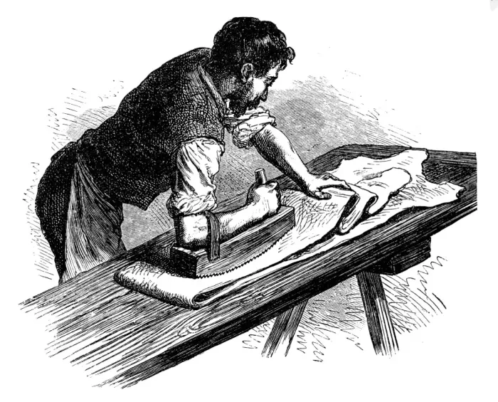 Framed Print : Processing leather Framed Print : Processing leather