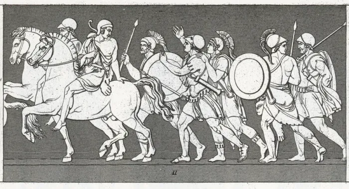 Framed Print : Procession of Alexander Relief Framed Print : Procession of Alexander Relief