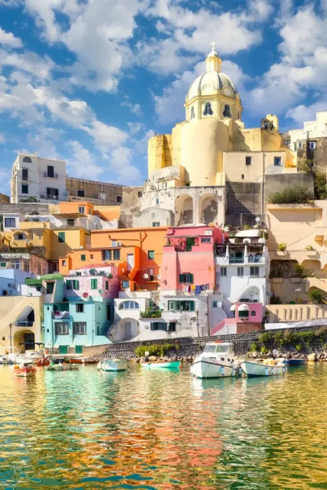 Framed Print : Procida, Naples, Italy. Colorful island in the mediterranean sea Framed Print : Procida, Naples, Italy. Colorful island in the mediterranean sea