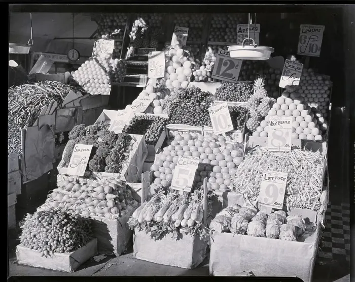 Framed Print : Produce Stand On Broadway