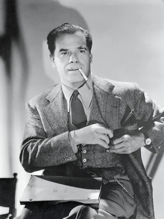 Framed Print : Producer and Director Frank Capra Smoking Cigarette Framed Print : Producer and Director Frank Capra Smoking Cigarette
